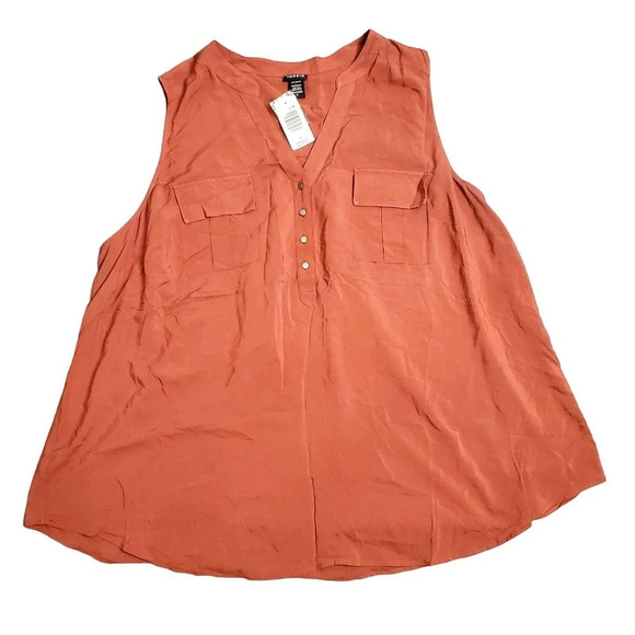 Torrid Harper Challis Pullover Sleeveless Blouse - Picture 2 of 5